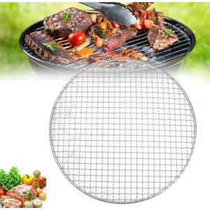 Grille de cuisson ronde en acier inoxydable - Pour brasero - Grille de cuisson ronde en acier inoxydable - R&eacute;partition uniforme de la chaleur et nettoyage facile - Pour camping, jardin, pique-nique (tanchidepixiu, neuf)