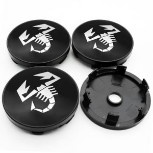 OBONG 4 Pi&egrave;ces Voiture Cache-moyeux Cache Moyeu Compatible avec pour Fiat Punto Abarth 124 125 500 595 696 Stilo Ducato 50mm 60mm Enjoliveur Capuchon Central,C-60mm (ERXIANGWEN, neuf)