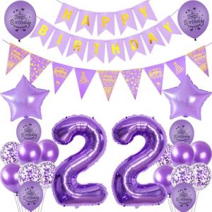 décoration 22 ans anniversaire femme pourpre ballon 22 ans femme anniversaire décoration cadeau 22 ans anniversaire femme ballon pourpre décoration anniversaire 22 ans femme ballon anniversaire (Crazy-M, neuf)