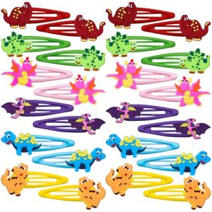 30pcs Pinces à Cheveux Dinosaures Barettes Cheveux FilleColorées Métal Snap Barette Accessoire Cheveux (HookRap, neuf)