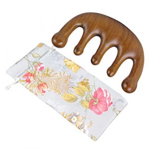 LOLIPPYY Peigne Bois Naturel à Large Dents Peigne de Massage Sandalwood pour Détente et Soin des Cheveux avec Sac (altituyse, neuf)