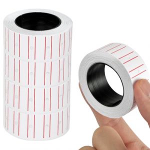 NUTKIT 5 Rouleaux 2500 PCS &Eacute;tiquettes de Pistolet de Prix, 21 * 12mm Autocollants pour Pistolet &agrave; &Eacute;tiquettes Rouge, Autocollant De pistolet De Prix, pour Pistolets d-e prix (HFX-online, neuf)