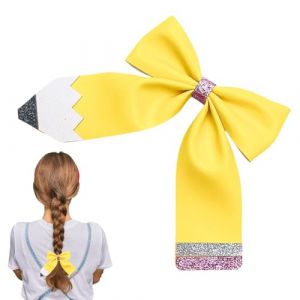Pour Cheveux Des Filles,Barrette &agrave; Clip Design Crayon Jaune Mignon,Filles De 9.9 Centim&egrave;tres - pour Occasions Festives F&ecirc;te d'Anniversaire Coiffure Queue de Cheval D&eacute;guisement (zuaseld, neuf)