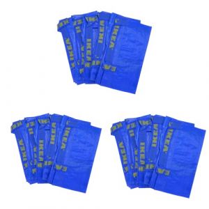 Lot de 15 grands sacs id&eacute;als pour les achats, la lessive et le rangement Ikea Frakta - Bleu, Polypropyl&egrave;ne, bleu, 15-Pack (Mhl CORP, neuf)