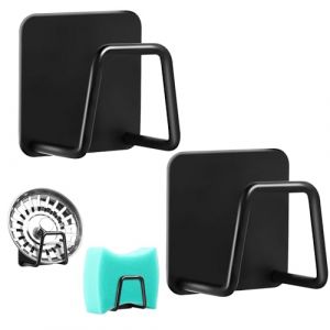 UKOFEW 2 Pièces Porte Eponge Evier Cuisine, Porte Eponge Evier Auto Adhesif, 304 INOX, Support Eponge INOX, Support Eponge Evier Cuisine pour Le Rangement de Cuisine et Salle de Bain (STOREMOSELLI, neuf)