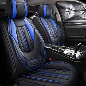 Housse de siège de Voiture pour Berlingo 2011-2015 2 sièges Avant Toutes Saisons en Cuir synthétique Housse de siège Confortable Noir Bleu (maipula, neuf)