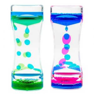 JJiaoLinin Minuteur sensoriel Liquide,Lot de 2 Sabliers Liquides avec Mouvement à Bulles,Jouets Sensoriel, Bouteille Sensorielle, Sabliers Liquide pour Activité, Détente, Apaisant (Xinyujiaolonglingkejiyouxiangongsi, neuf)