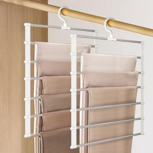 Suprbee Cintre Pantalon, Cintre Gain De Place pour Armoire, Crochet pivotant &agrave; 360&deg;, Ceintre pour Pantalons pour Armoire, Pliable pour, Foulards, Jupes, Cravates, Draps (2 PCS) (NEXXABOLT TRADING LTD, neuf)