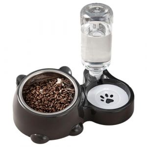 Ensemble de gamelles et gamelles d'eau pour chat - Double gamelles pour chiens et chats - Avec distributeur d'eau - Distributeur de nourriture et d'eau pour animaux de compagnie - Gamelle pour animaux (youjinlin, neuf)