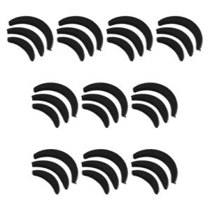 Healifty Lot de 30 Coussinets Insert de Style Noir Forme Croissant, Outil D'insertion Volumateur pour Coiffure Femme, Base &Eacute;ponge L&eacute;g&egrave;re pour Chignon, Accessoire Coiffage sans Trace, Usage (Madonna Tied, neuf)