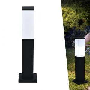 Borne Lumineuse Exterieur Lampadaire, LED Lampadaire Poteau de Jardin IP44 étanche Exterieur E27 Moderne en Aluminium, d'éclairage Lampe sur colonne pour Chemins Terrasse Patio Pelouse Allée (C) (xindaxin, neuf)