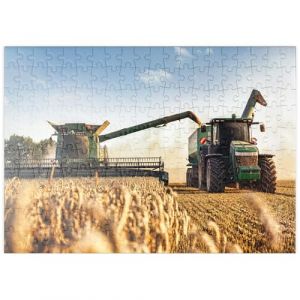MyPuzzle Moissonneuse-batteuse Et Tracteur dans Un Champ De Blé - Premium 200 Pièces Puzzle - Collection spéciale MyPuzzle de Puzzle Galaxy (MyPuzzle, neuf)
