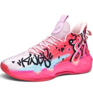 Kmrlofiy Chaussures de Basket-Ball Homme Baskets et Chaussures de Sport pour Homme Chaussure de Basketball Mode Antidérapantes Chaussures Sport Sneaker (BKT-M30, 43EU) (Kmrlofiy, neuf)