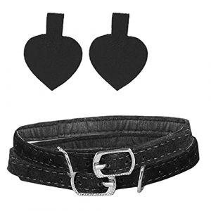 JK Home 2Pcs Amovible Sangles de Chaussure pour Chaussure &agrave; Talons Hauts Bride avec Boucle Noir #C Velours (JK Happy Shopping, neuf)