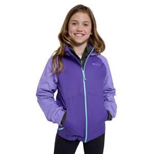 Mountain Warehouse Torrent Veste de Pluie imperméable pour Enfant - Manteau à Capuche léger, Respirant, Coupe-Vent étanche Fille et garçon - Voyage, Temps pluvieux Lilas 13 Ans (Mountain Warehouse, neuf)