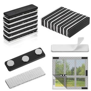 16 Paires Badges Magn&eacute;tiques R&eacute;utilisables - Badges Magn&eacute;tiques pour V&ecirc;tements avec Fixation Solide - Badge Magn&eacute;tique Personnalisable Noir pour &Eacute;v&eacute;nements Professionnels, H&ocirc;tels (4.5x1.3x0.63cm) (SALKARENA, neuf)