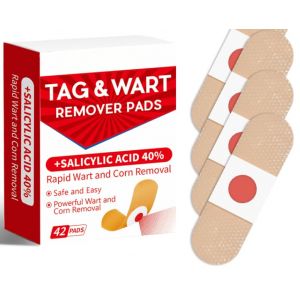 42 Pi&egrave;ces Anti Verrues Patch, Anti Cors Pieds Utilisation Facile, Contre les Verrues Soin des Pieds, Appliquer les parties du Corps,Anti-Verrues Avec Trou, Frottement R&eacute;duit (Rao qiming, neuf)