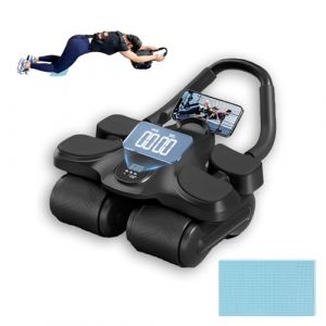 Roue Abdominale, Abdos Musculation Appareil Avec Minuterie Conception Silencieuse &Eacute;quilibre &Agrave; Quatre Roues, Roue Abdominale &Agrave; Rebond Automatique Pour Fitness Pour Adultes Et Enfants. (ShanXiJinYouDianZiShangWuYouXianGongSi, neuf)