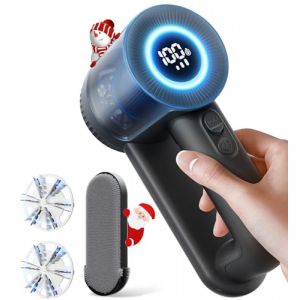 Rasoir Anti Bouloche &Eacute;lectrique avec Brosse Anti-Peluche, 2000 mAh Batterie Rechargeable Int&eacute;gr&eacute;e, 2 Lames Rempla&ccedil;ables, 3 Vitesses R&eacute;glables, &Eacute;cran LED, C&acirc;ble USB-C (Noir) (FeelNeedy Direct, neuf)