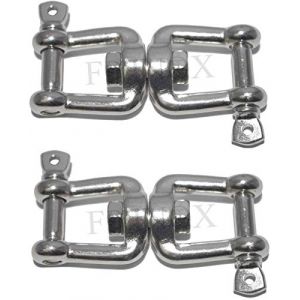 Double Emerillon 5mm INOX A4 (Lot de 2) Fa&ccedil;on Manille Libre (FP INOX, neuf)