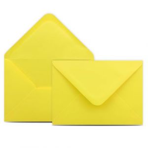 150 enveloppes DIN C6 Jaune - 11,4 x 16,2 cm - Couleurs-4-you - Enveloppes avec adh&eacute;sif humide 100 g/m&sup2; et rabat pointu - Sans fen&ecirc;tre (Gl&uuml;xx-Agent GmbH, neuf)