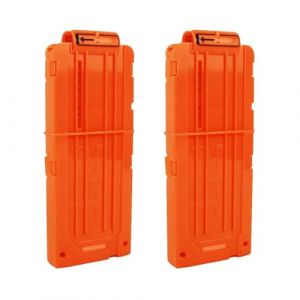 RAXLUPO 2 pièces Clip pour Pistolet à balles Souples réserves de fléchettes Capacité de 12 fléchettes chacune Chargement rapide Pour Nerf N-Strike Serie Elite (WANG  QIANSHENG DE DIAN, neuf)