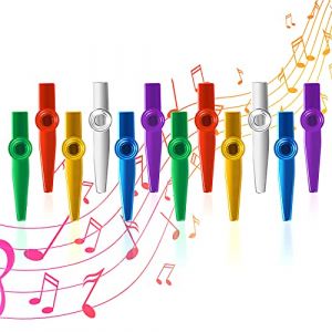 Kazoo, 12 Pcs Kazoo pour Enfant Sont Bon Compagnon pour Guitare Ukulélé Violon et Clavier, Kazoo Instrument pour Cadeaux de Fête D'enfants et Kazoo de Musique a 6 Couleurs Kazoo de Musique Flûte (Eastfire, neuf)
