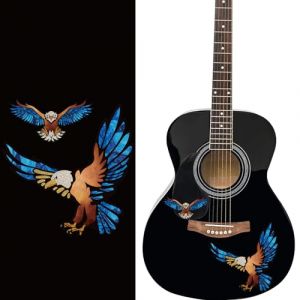 PLIGREAT Guitare Garde Conseil Autocollants Tête De Guitare Décor Amovible Aigle Stickers DIY Cadeaux Pour Guitare Acoustique Basse Instrument De Musique Boutique Fourniture Guitare Corps Autocollants (Lianmh JP, neuf)