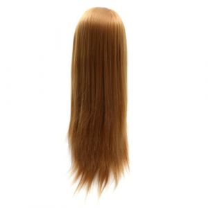 Healvian Mannequin Tête Coiffure Entraînement Medium Tête à Coiffer Professionnelle Cheveux Naturels Souples pour Tresses et Stylisme Cosmetology (Pxinyao, neuf)