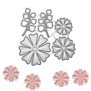 COYUN Matrice De Decoupe Scrapbooking, Fleur Matrices &agrave; D&eacute;couper, Dies Scrapbooking, Mod&egrave;les de gaufrage en m&eacute;tal matrice de d&eacute;coupe en m&eacute;tal p&eacute;tale de Rose 3D pour la fabrication de cartes DIY (HLWA RETAILS LTD UKSTORE, neuf)