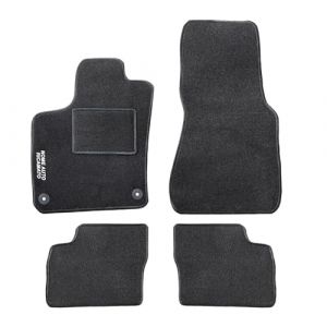 Auto Accessori Lupex | Ensemble de 4 Tapis de Voiture Compatibles avec Twingo (2014+) avec 2 Clips de Fixation, Tapis de Sol Auto en Forme, avec Broderie Côté Conducteur, Antidérapant (LUPEX SHOP, neuf)