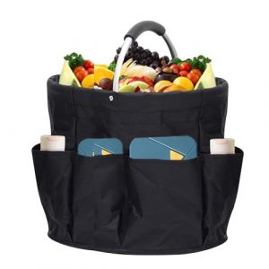 Organisateur de sac à outils de jardin : sac de jardinage pliable avec poches, rangement de seau de jardin pliable, Oxford lourd organisateur de sacs de jardin (Chacha grocery store, neuf)