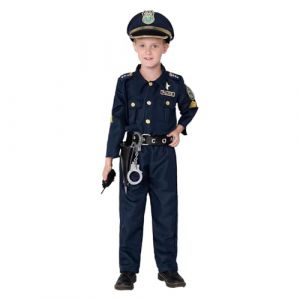 Deguisement Policier Enfant Costume De Police avec Talkie-Walkie Police Menottes B&acirc;Ton Et Autres Accessoires Tenues De Cosplay Halloween Carnaval (ge-cshyc, neuf)