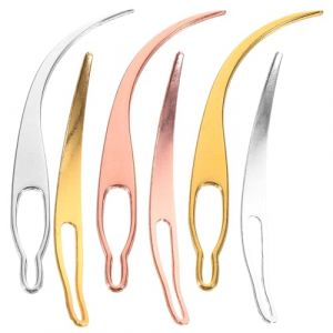 ARTSEWPLY 6 Pièces Lot de Outils Crochet pour Dreadlocks Aiguilles de Retighten pour Faux Cheveux Crochet pour Entrelacer et Coiffer Cheveux Lockés Ergonomique Formes Courbe et Croissant (Xiiierw, neuf)