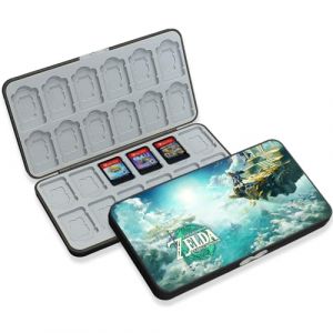 Rangement pour Switch Jeux, Boite Jeux Switch Rangement, Doublure en Silicone, Boite Rangement Jeux Switch, avec 24 Emplacements pour Cartes de Jeu et 24 Emplacements Our Cartes Micro SD (DC2410) (SPTACUS, neuf)
