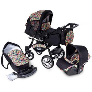 Urbano GaGaDumi Travel system Poussette 3 en 1, Trio, Siège-Auto avec tous les accessoires, 20% SALE (U9-Paradise) (GaGaDumi, neuf)