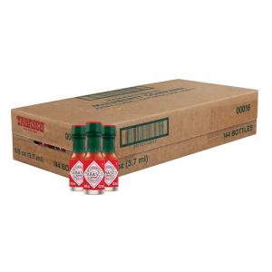 TABASCO® Hot Sauce 144 pièces, Collection exclusive de mini-bouteilles de 3.7 ML, Goût authentique et piquant, Idéal pour les voyages et la restauration. (Red) (SureShot Nederland, neuf)