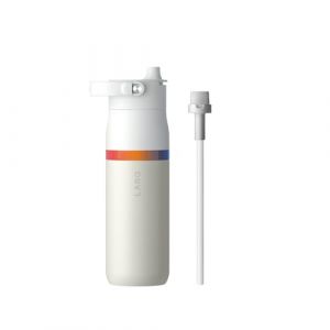 LARQ Bouteille Swig Top 680ml -Bouteille &agrave; large goulot en acier inoxydable &agrave; isolation sous vide | Garde l&rsquo;eau froide | Bouteille d&rsquo;eau r&eacute;utilisable pour le sport et les voyages | Granite White (LARQ, Inc., neuf)