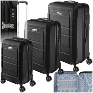 TecTake&reg; Set de Valises de Voyage 3 Pcs. Valise Grande Taille Valise Cabine Sacs de Voyage Sac Maternit&eacute; ABS avec roulettes pivotantes 360&deg; Poign&eacute;e t&eacute;lescopique (Made4Home SAS, neuf)