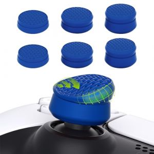 PlayVital Capuchon pour ps5 Manette Protection Stick Analog pour ps5 Edge,Caps Joystick pour Xbox One/Core/Elite Series 2/Switch Pro,Armor Thumbstick Cover pour ps4 Controller-Bleu,3 Paires (Game Skindecal Store, neuf)