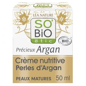 Crème Nutritive Peaux Matures Jour Précieux Argan Bio SO'BIO ETIC - Le pot de 50 mL (Marché Parisien, neuf)