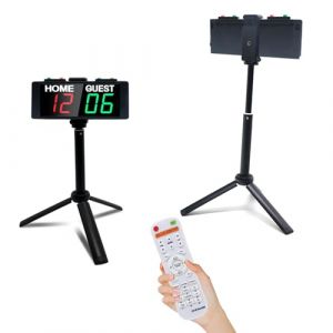 Ousmile Tableau d'affichage &eacute;lectronique Portable, Tableau de Score avec t&eacute;l&eacute;commande, Tableau de Score &agrave; Piles avec Boutons, Tableau de Comptage Num&eacute;rique pour avec Support pour Jeux de Cour (YiZhi Sports, neuf)