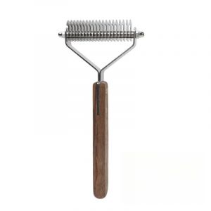 R&acirc;teau &agrave; 14 lames pour sous-poils d'animaux domestiques, peigne de toilettage pour chien, brosse &agrave; d&eacute;caper, peigne d&eacute;m&ecirc;lant pour animaux de compagnie, outil de toilettage pour chiens et chats (8,7 cm (fengzhitong store, neuf)