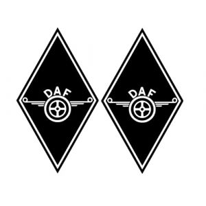 2 Stickers Autocollants Losanges DAF Camion Truck, peganitas, aufkleber, Ref: d057 (Or) (Stick Créa, neuf)