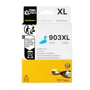 FranceToner - 903XL - Cartouche d'encre Compatible avec HP 903XL - Cyan Taille XL - pour OFFICEJET 6950-6950 - 6951-6951 All in One - HP OFFICEJET Pro 6860-6860 All in One (FranceToner, neuf)