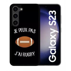 Générique Coque pour Galaxy s23 - Je Peux Pas j AI Rugby - Silicone - Noir (FABRIKEACOQUE, neuf)