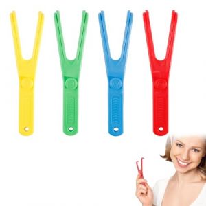 IKOPFLN 4 Pi&egrave;ces Porte Flosser Dentaire,Support Flosser Dentaire,Floss Pick,Porte Fil Dentaire Fil Dentaire Produits Dentaires Nettoyage Interdentaire Bucco-Dentaires Nettoyage Dents,Fil Dentaire (IKOPFLN, neuf)