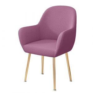 ZRCYXDW Housse De Chaise avec Accoudoirs &eacute;lastique, Amovible Housse De Chaise De Salle A Manger Souple Spandex Housse Chaises De Dossier Bureau Lavable-Violet-1 pi&egrave;ce (ZRCYXDW*, neuf)
