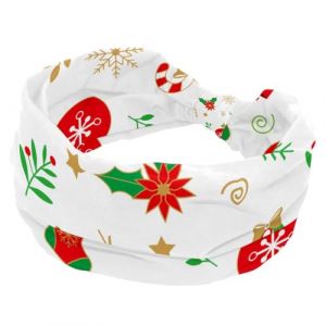Bandeau de No&euml;l pour femme, bandeau &eacute;lastique pour femme, bandeau &eacute;lastique pour cheveux, turban tendance (Galens, neuf)