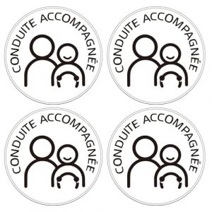 Conduite Accompagn&eacute;e Magn&eacute;tique 4PCS &ndash; Disque Conduite Supervis&eacute;e 15 cm R&eacute;fl&eacute;chissant &ndash; Disques Auto Aimant&eacute;s Amovibles pour Jeune Conducteur &ndash; Signalisation Auto Conforme & Durable (YangGuiZhou, neuf)